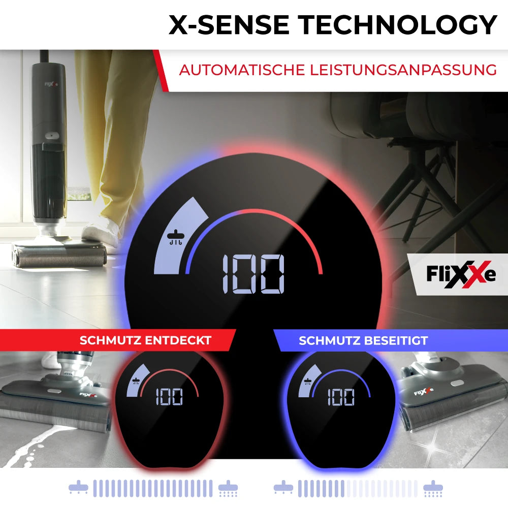 Flixxe X3 Premium Nass und Trockensauger X-Sense Technology