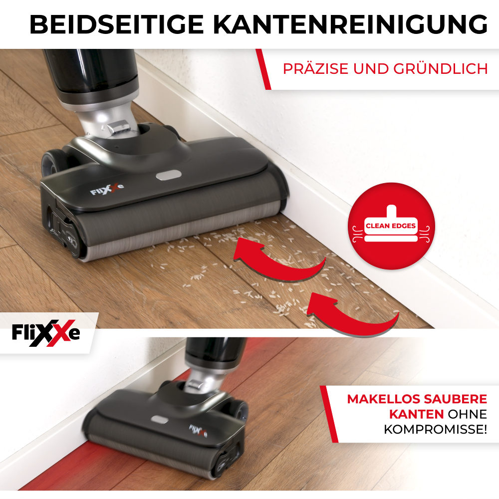Flixxe X3 Premium Nass und Trockensauger Kantenreinigung